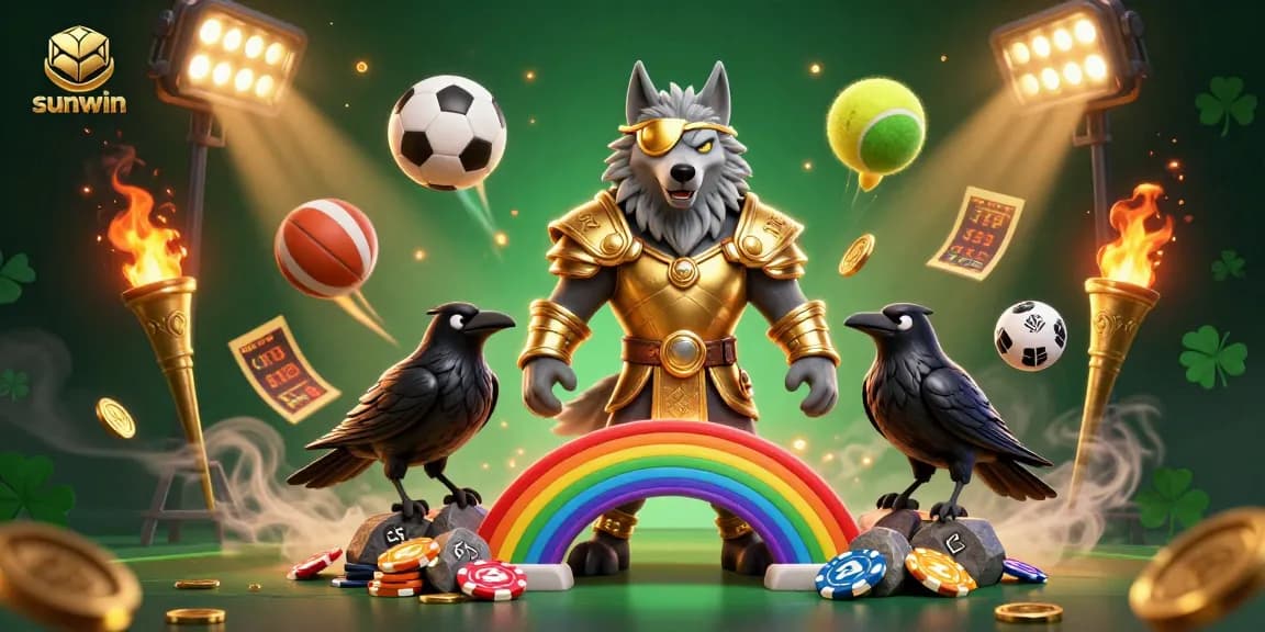Experience exciting wins at sunwin with dynamic sports elements in a vibrant casino scene!