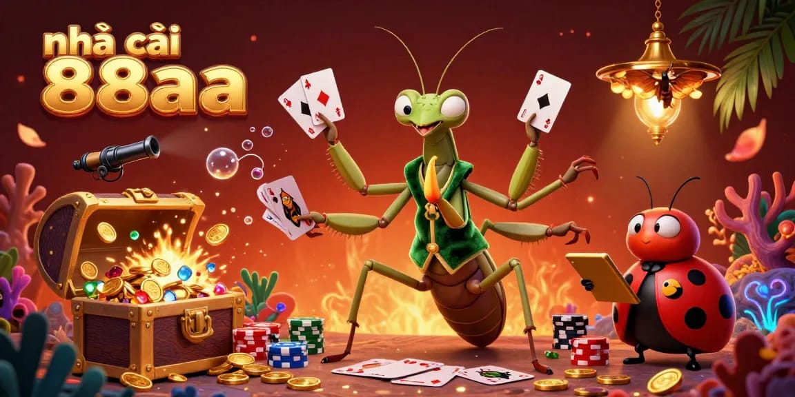 Experience dynamic gaming at nhà cái 88aa with vibrant casino activities and lively characters.