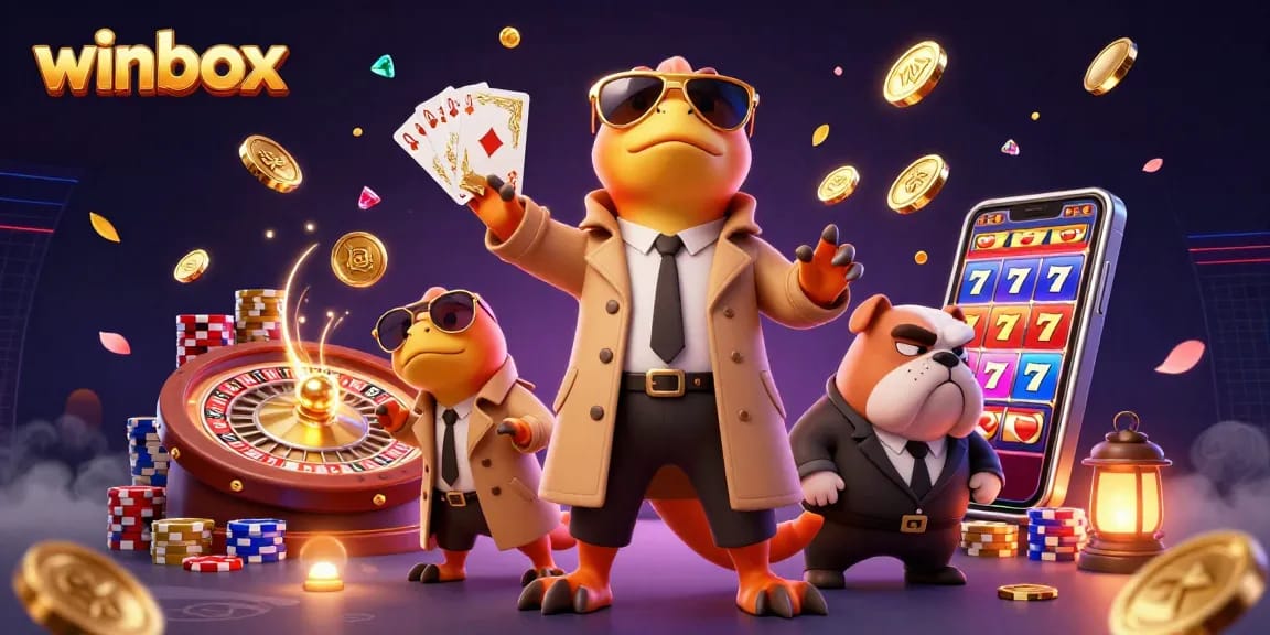 Watch these clever raptors sneak into a high-stakes casino as they enjoy winbox games!