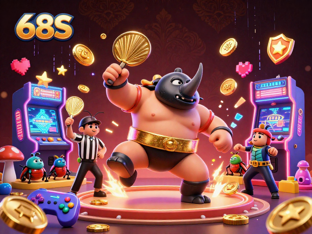 Gire os rolos no 68S com o campeão rinoceronte e moedas douradas em ação!