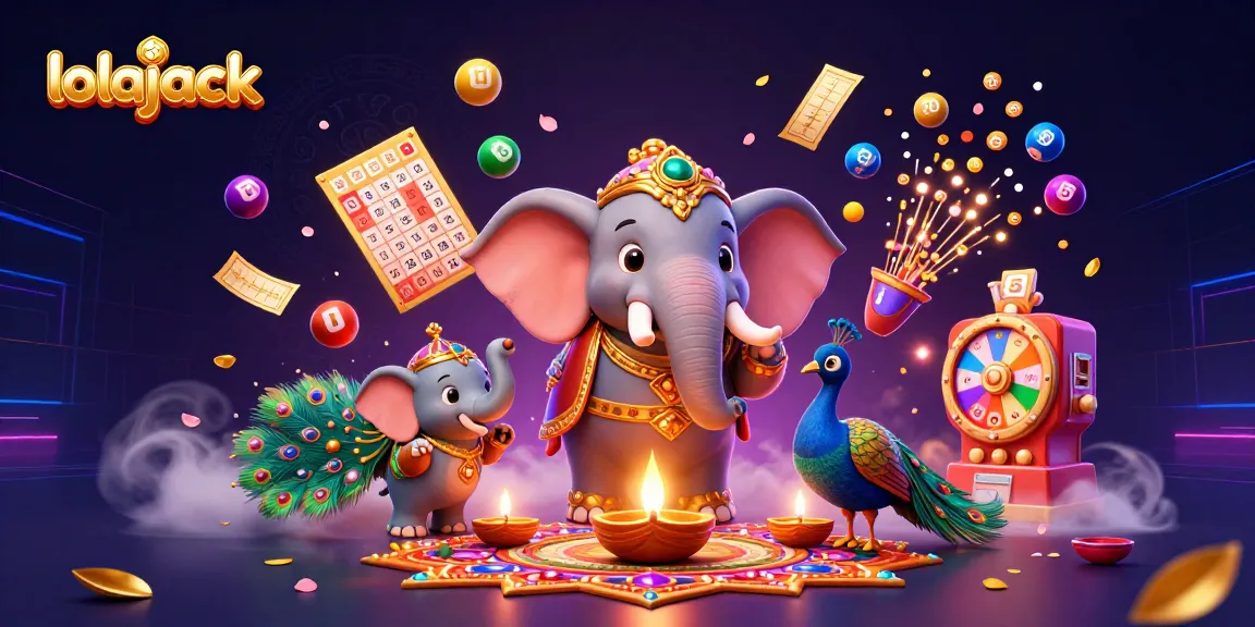 Experience winning vibes with lolajack among colorful lottery balls and festive celebrations.