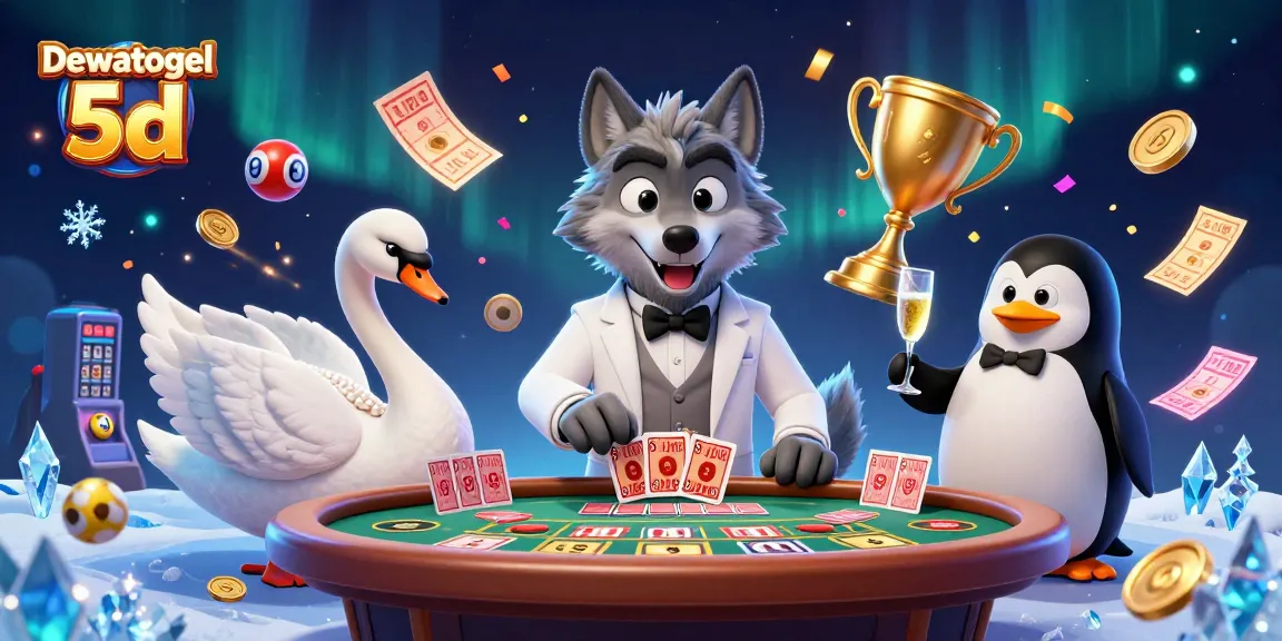 Engaging illustration of Dewatogel 5d, showcasing dynamic lottery elements, winning numbers, and celebratory effects while players interact.