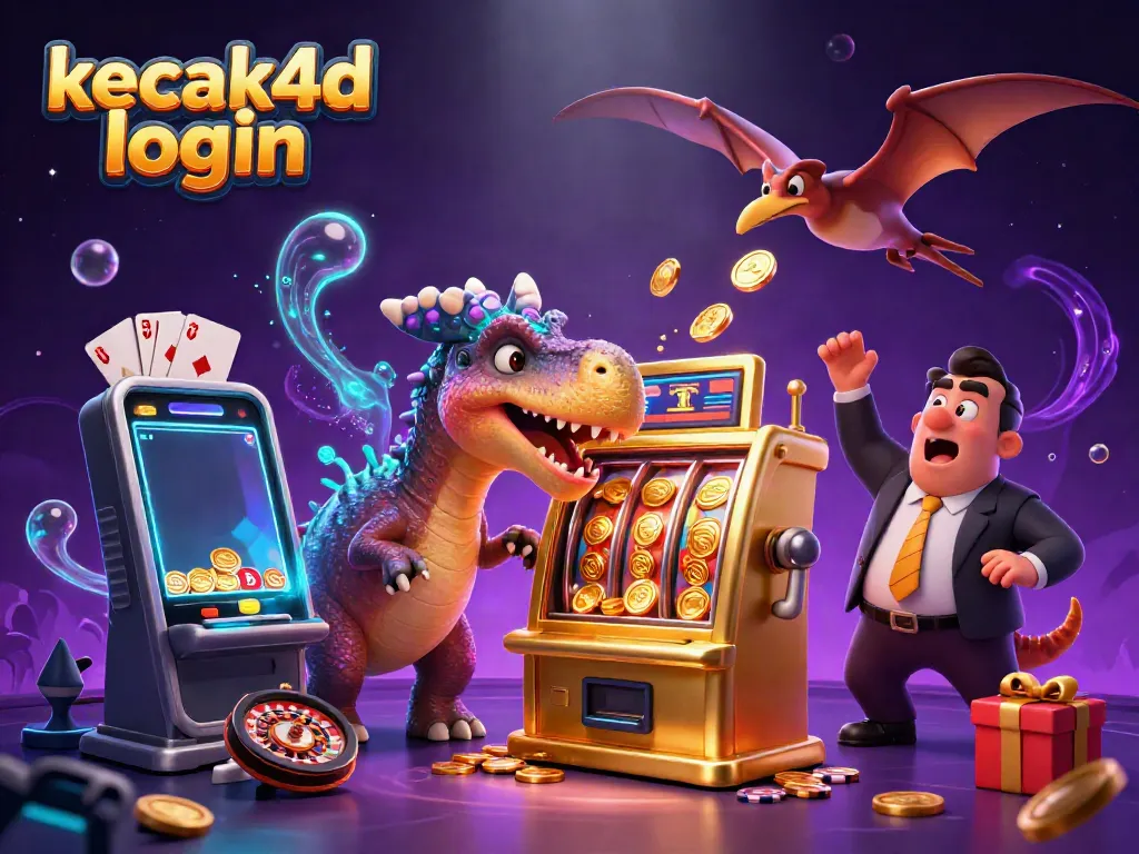 Experience the excitement of kecak4d login with vibrant illustrations of a dynamic jackpot scene.