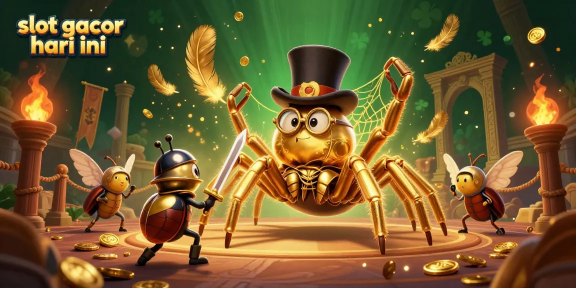 Engage with slot gacor hari ini in a vibrant casino scene featuring whimsical characters and dazzling effects.