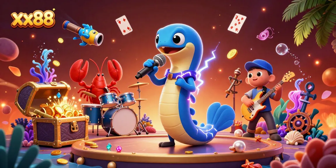 Experience the thrills of xx88’s underwater casino with vibrant characters and dynamic action.