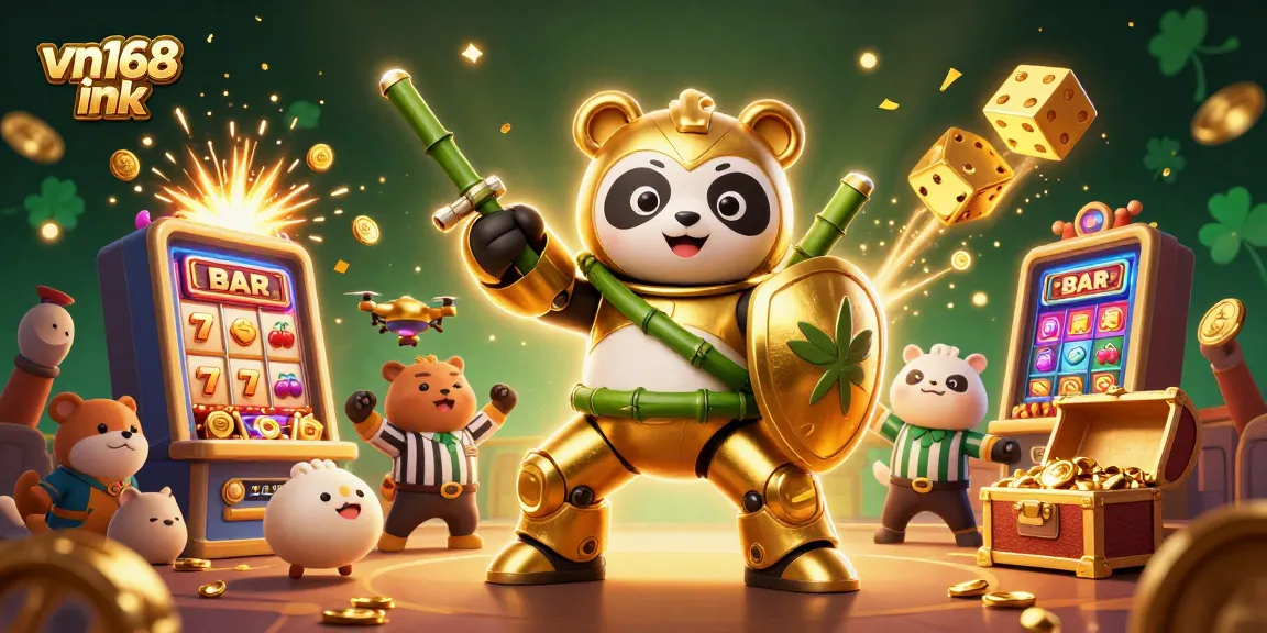 Experience thrilling wins with vn168 ink, in a vibrant casino scene filled with dynamic game elements.
