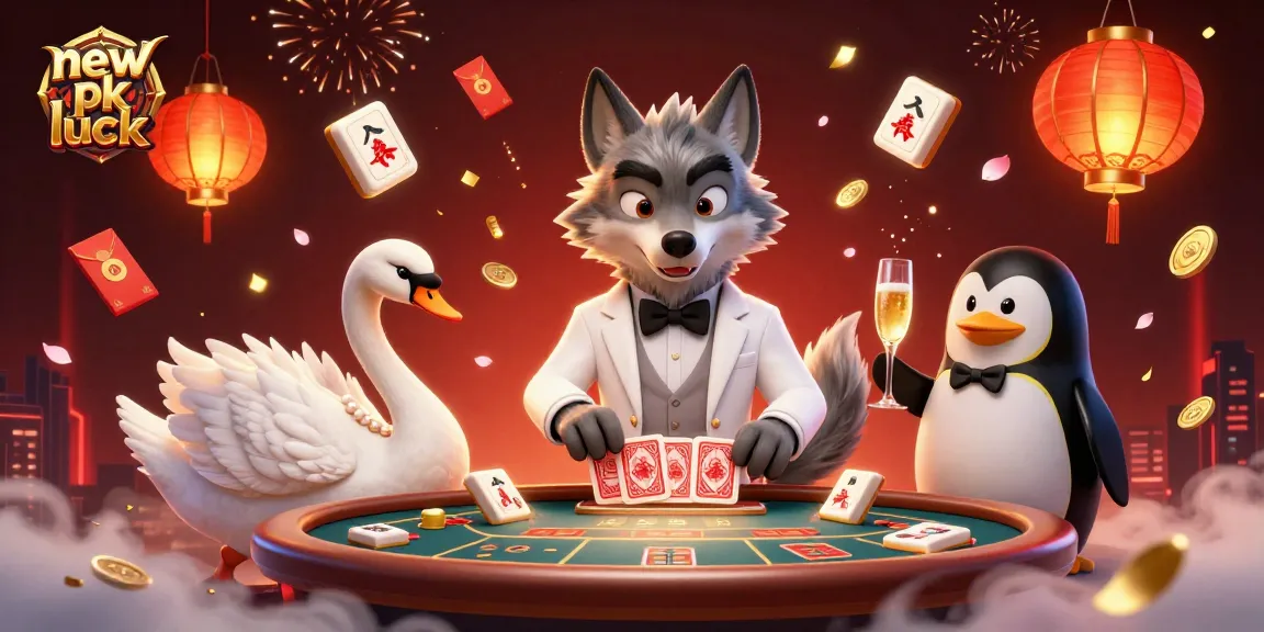 Experience the thrill of new pk luck with charming characters and vibrant game elements in a casino setting.