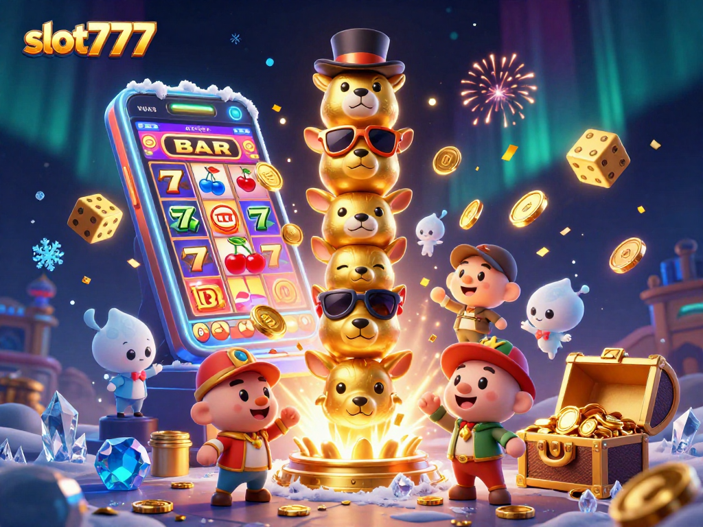 Menangkan jackpot seru di slot777 dengan mesin slot berwarna-warni dan totem bercahaya!