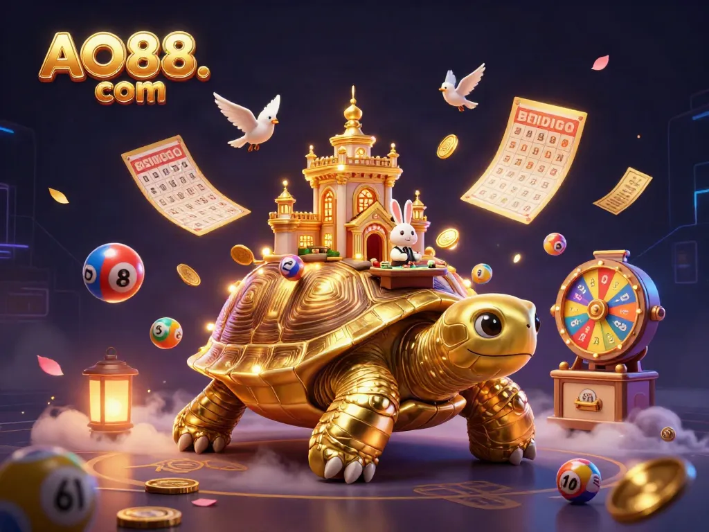 Experience the thrill of AO88. com with dynamic winnings, golden elements, and vibrant casino ambiance.