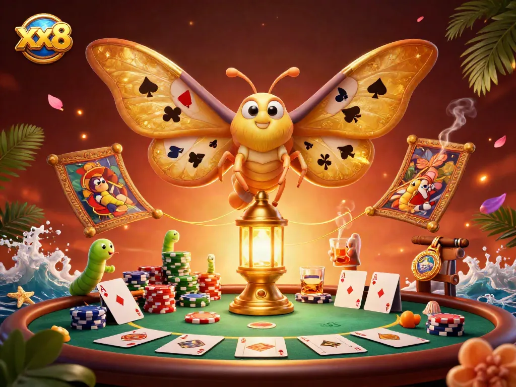 Win big with xx8 at the online gambling table featuring luxurious casino elements and vibrant gameplay.