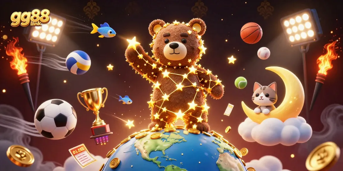 Experience exciting gameplay with gg88 link in this vibrant, dynamic casino scene filled with animated elements.