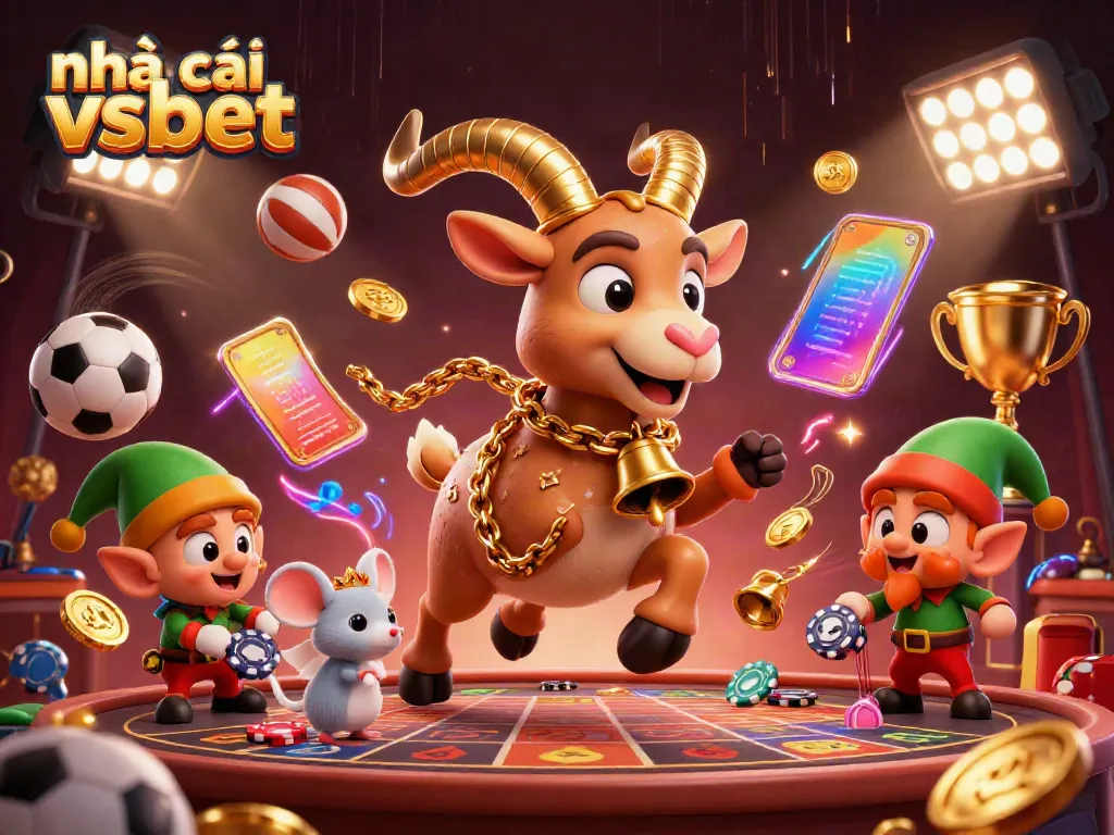 Experience the festive horror at nhà cái vsbet's thrilling casino with playful characters and sports elements.