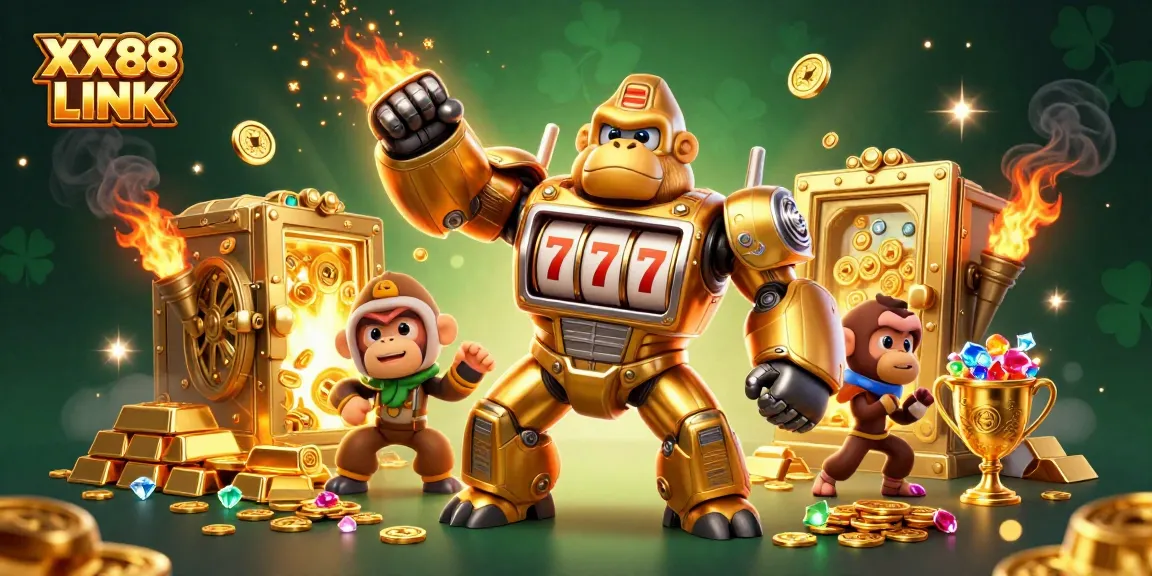 Experience thrilling gameplay and rewards with exciting XX88 LINK features in this vibrant casino illustration.